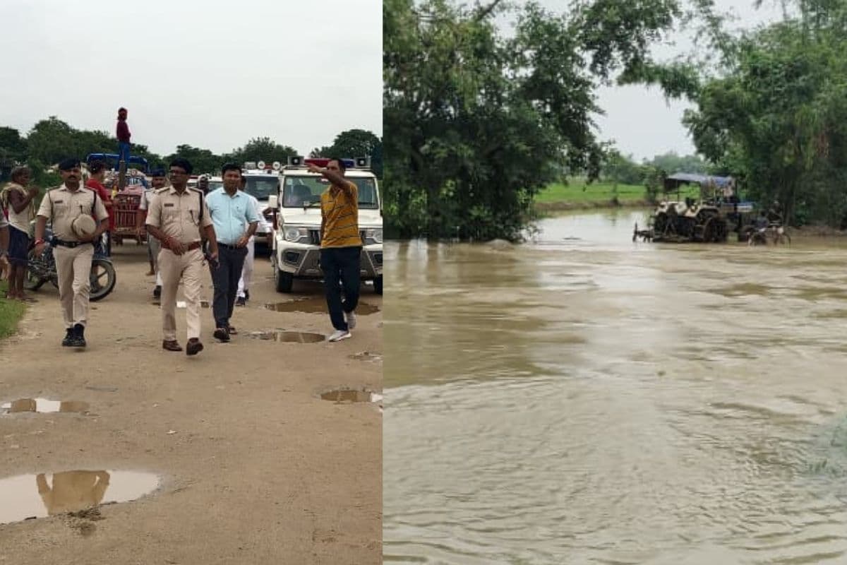 Bihar Flood: डायवर्सन टूटा तो पैदल देवघर जा रहे कांवरियों की बढ़ी मुसीबत, फौरन पहुंचे डीएम-एसपी