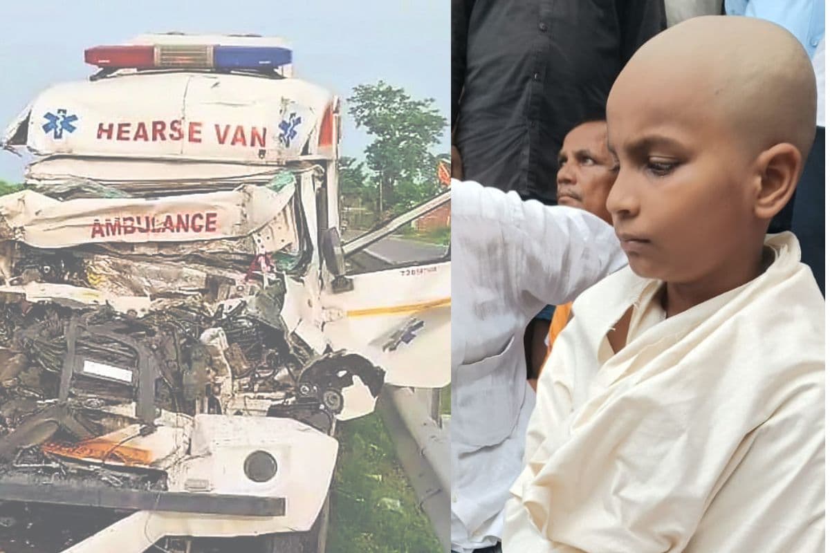 पति का शव बिहार ला रही पत्नी की भी एकसाथ जली चिता, दो सड़क हादसों ने तीन मासूमों को बनाया अनाथ