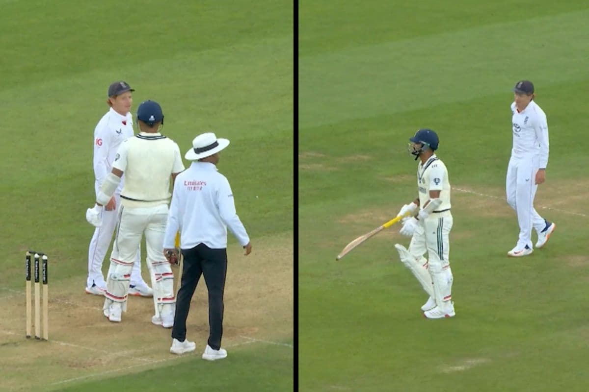 Olie Pope and Akash Deep during IND vs ENG 5th Test.