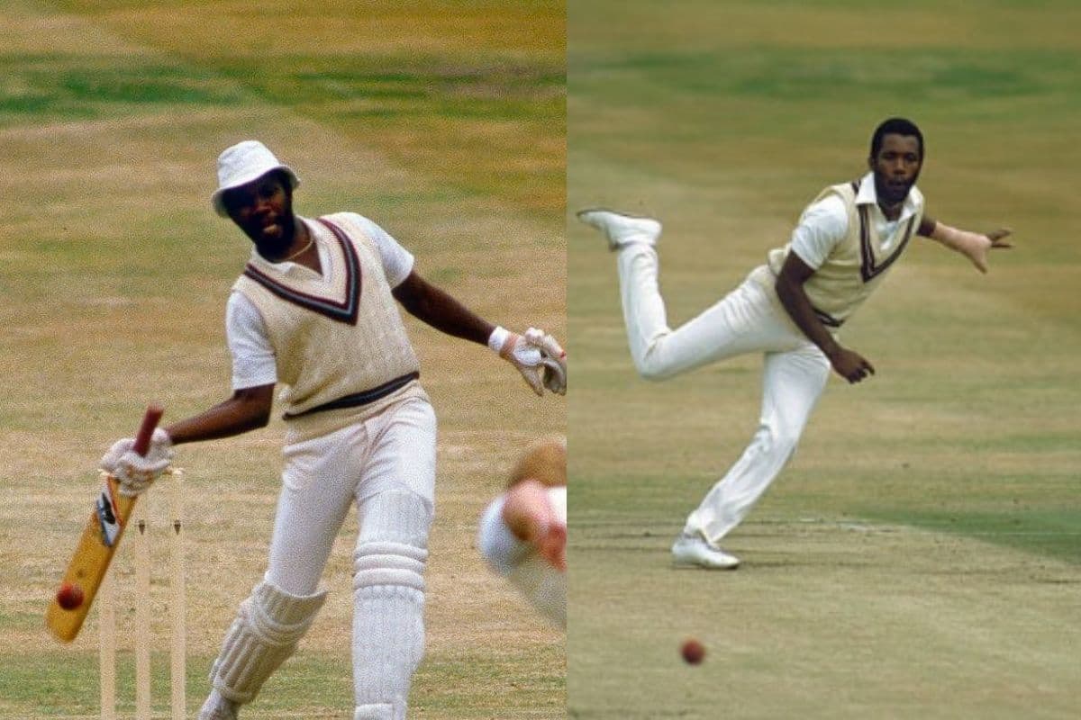 When Malcolm Marshall helped completing a century with a broken hand and took 7 wickets in bowling.