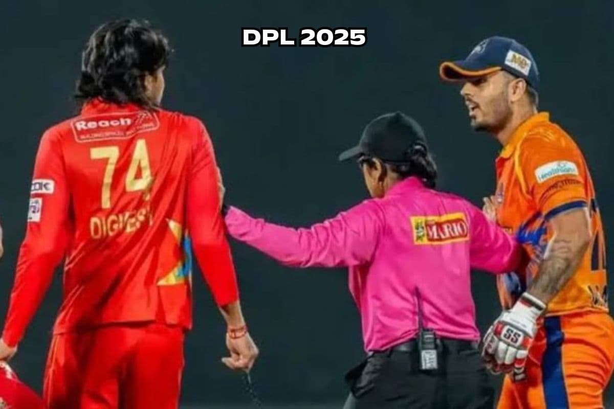 DPL 2025 में पांच खिलाड़ियों पर लगा जुर्माना, नितीश राणा और दिग्वेश राठी ने भी जमकर की थी आपसी लड़ाई