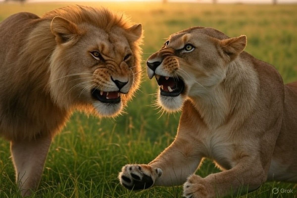 Viral Video: शेरनी ने शेर को जड़ दिया करारा तमाचा, वीडियो हो रहा वायरल