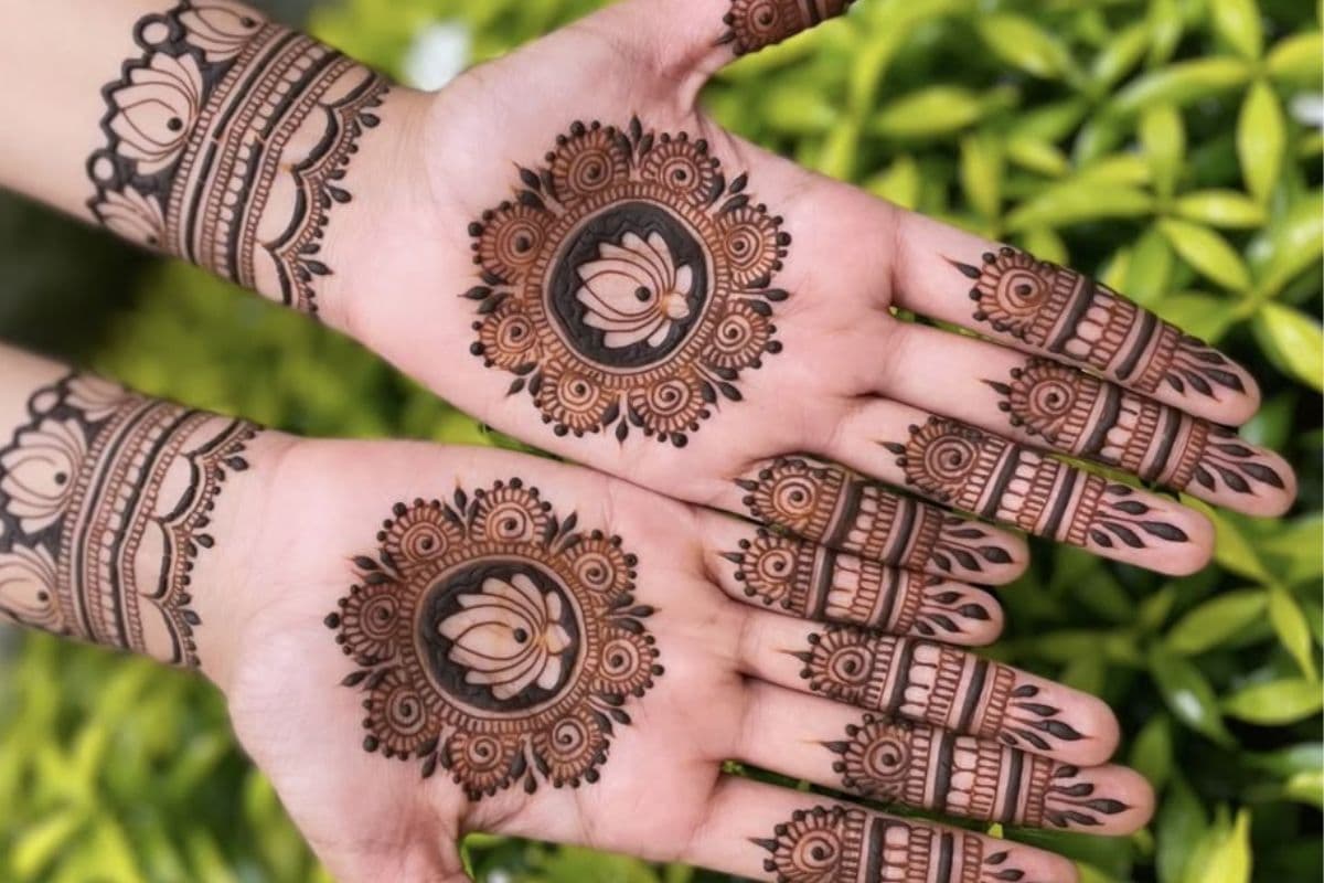 Karma Puja Mehendi Designs