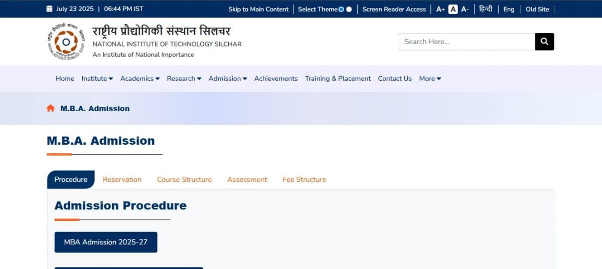 MBA Admission 2025