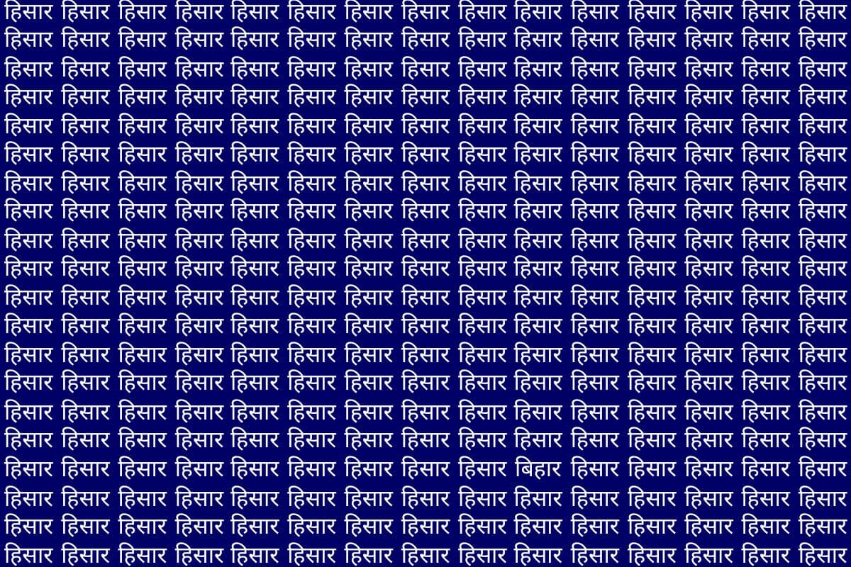 Optical Illusion: सिर पकड़ लेंगे लेकिन 'हिसार' के बीच नहीं ढूंढ पाएंगे 'बिहार', दम है तो ट्राय कर लें
