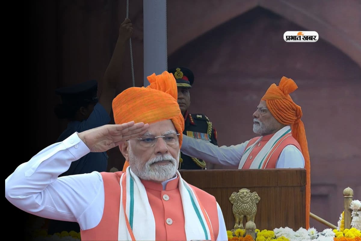 Pm Modi Attire Saffron Turban