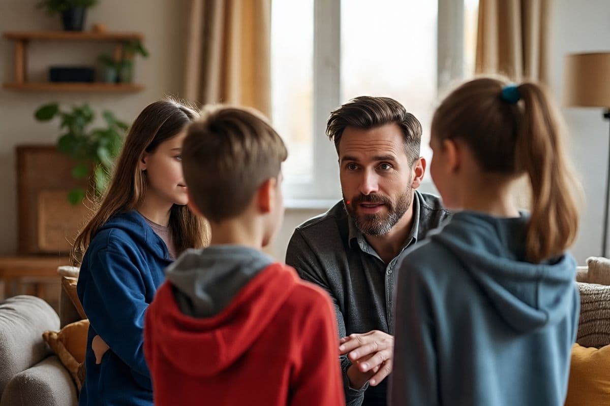 parents talking to their child
