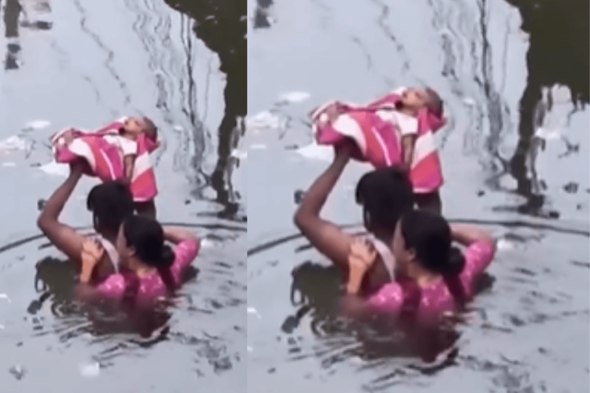 Viral Video: गर्दन तक पानी, सिर पर नवजात, मां-बाप का संघर्ष देख भर आएंगी आंखें