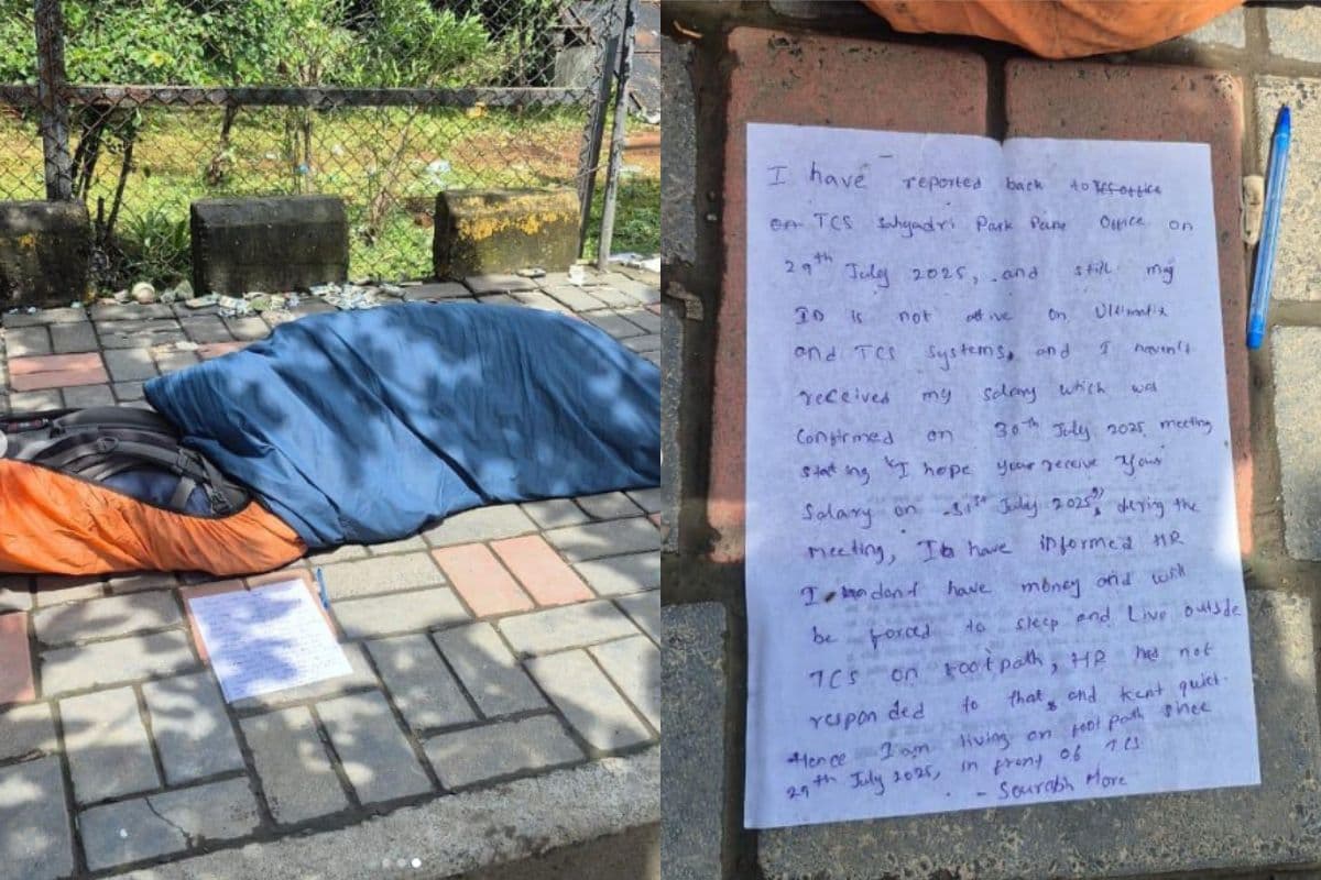 Viral Post: सैलरी विवाद को लेकर TCS ऑफिस के बाहर फुटपाथ पर सो गया कर्मचारी, कंपनी ने आखिरकार तोड़ी चुप्पी