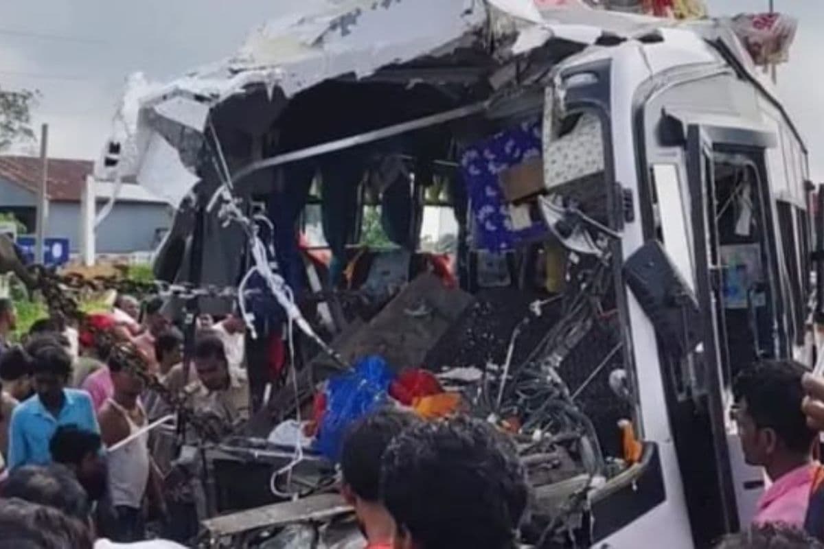 Bus Accident Horrific collision between bus and truck in West Bengal
