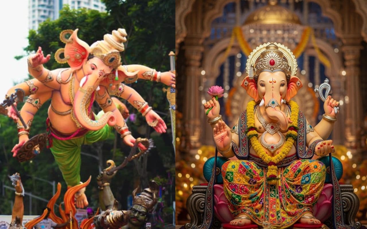 Viral Video of Ganesh Idol Balance