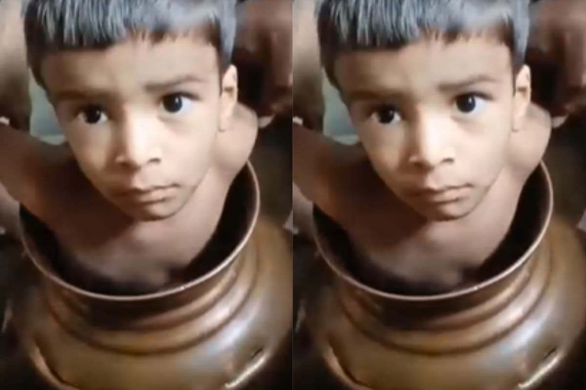 Viral Video: पतीले में फंस गया बच्चा, छेनी-हथौड़ी से बर्तन पीटकर बाहर निकालते दिखे बुजुर्ग दादा