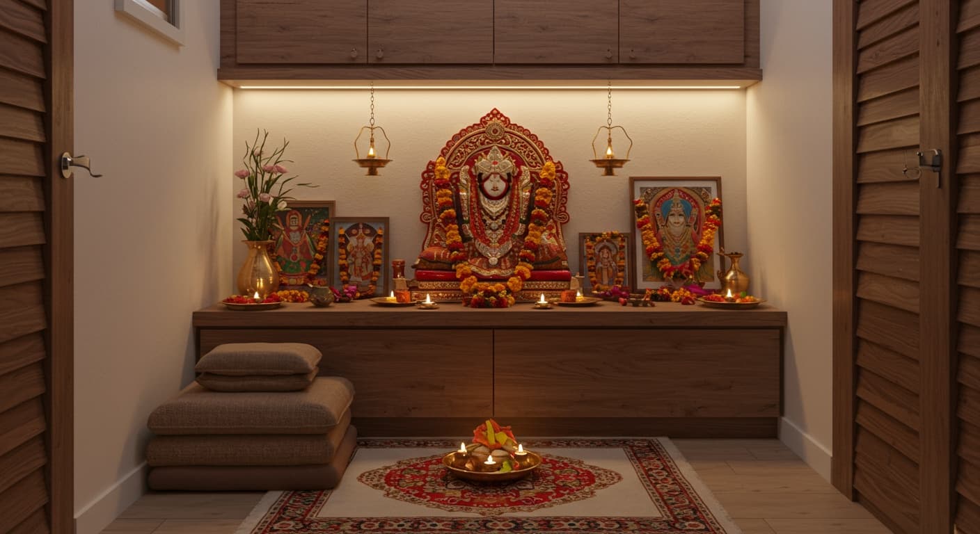 अपार्टमेंट में पूजा घर: सही दिशा और वास्तु के नियम
