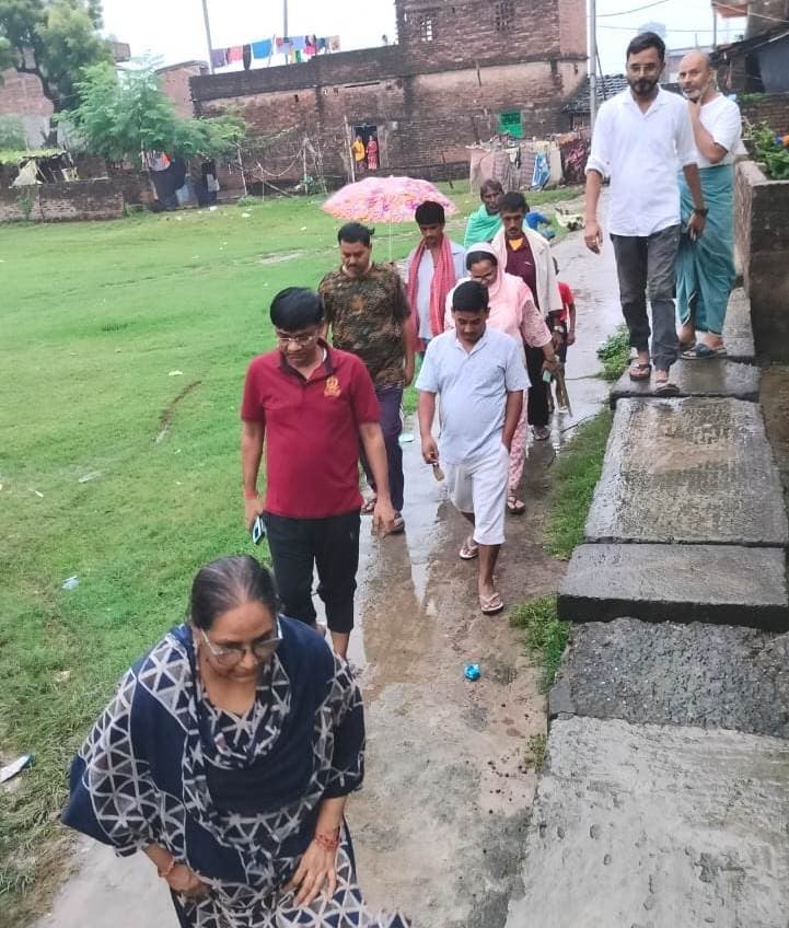 Bhagalpur News: डी-वाटरिंग मशीन से निकाला जाएगा वार्ड 12 व 13 में जमा पानी