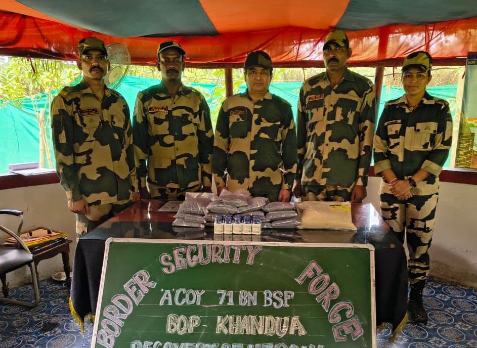 बीएसएफ ने 3.80 करोड़ रुपये का मादक पदार्थ किया जब्त