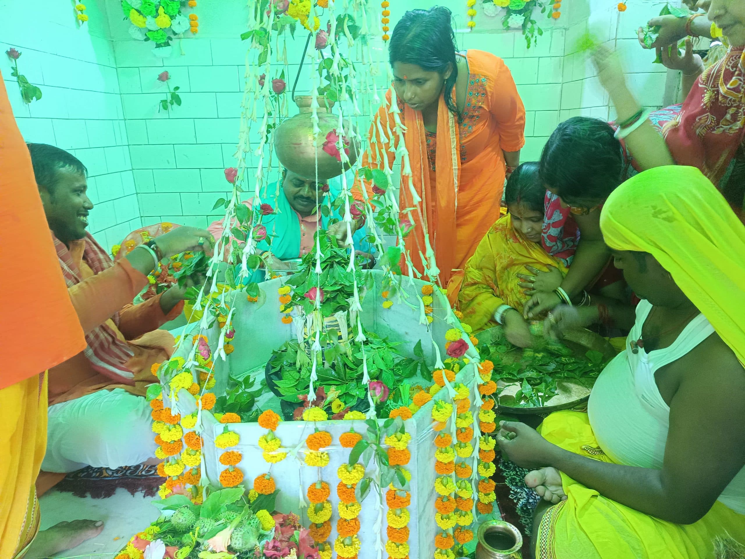 डुमरिया के शिव मंदिर में हुआ रूद्राभिषेक