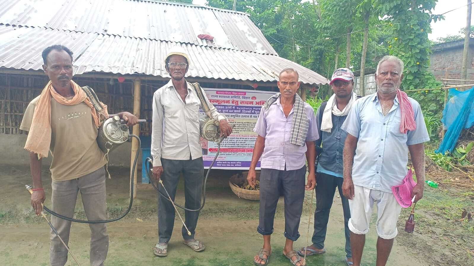 कालाजार को जड़ से समाप्त करने दवा का किया छिड़काव