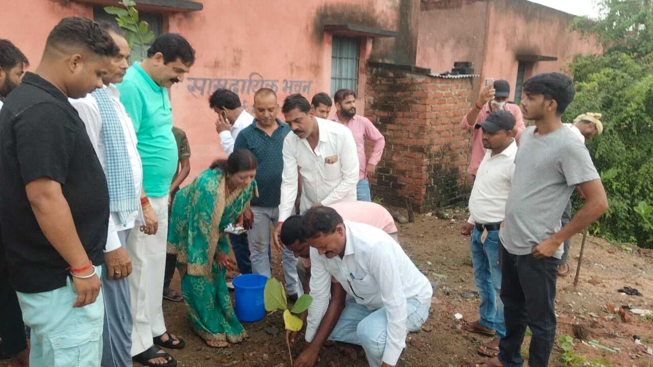 पूर्व भाजपा विधायक व वार्ड पार्षद ने किया पौधरोपण