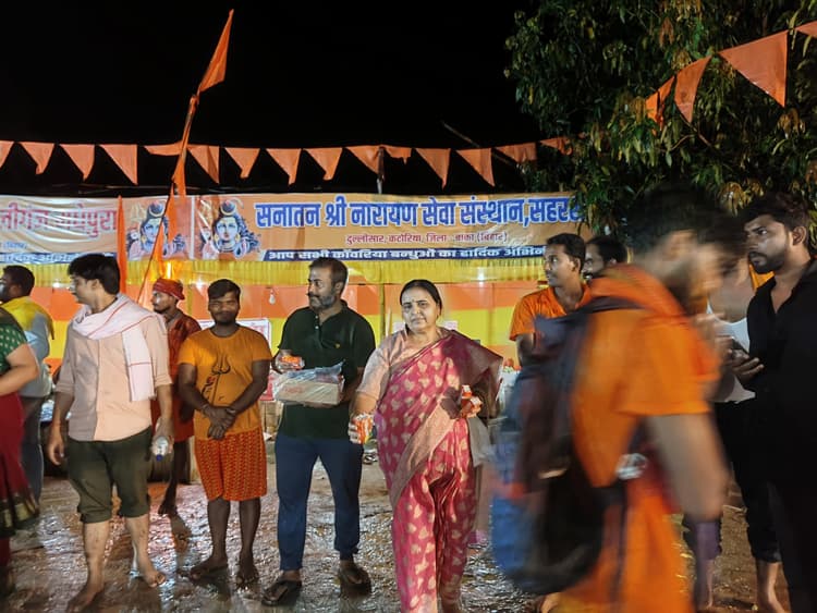 कांवरियों को बेहतर सुविधा मुहैया करा रहा सहरसा का शिविर