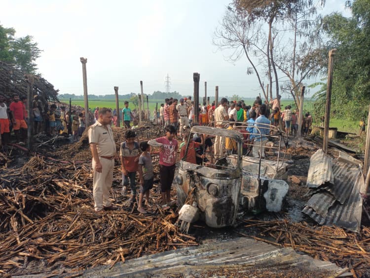 आग से छह परिवारों का आशियाना जलकर खाक