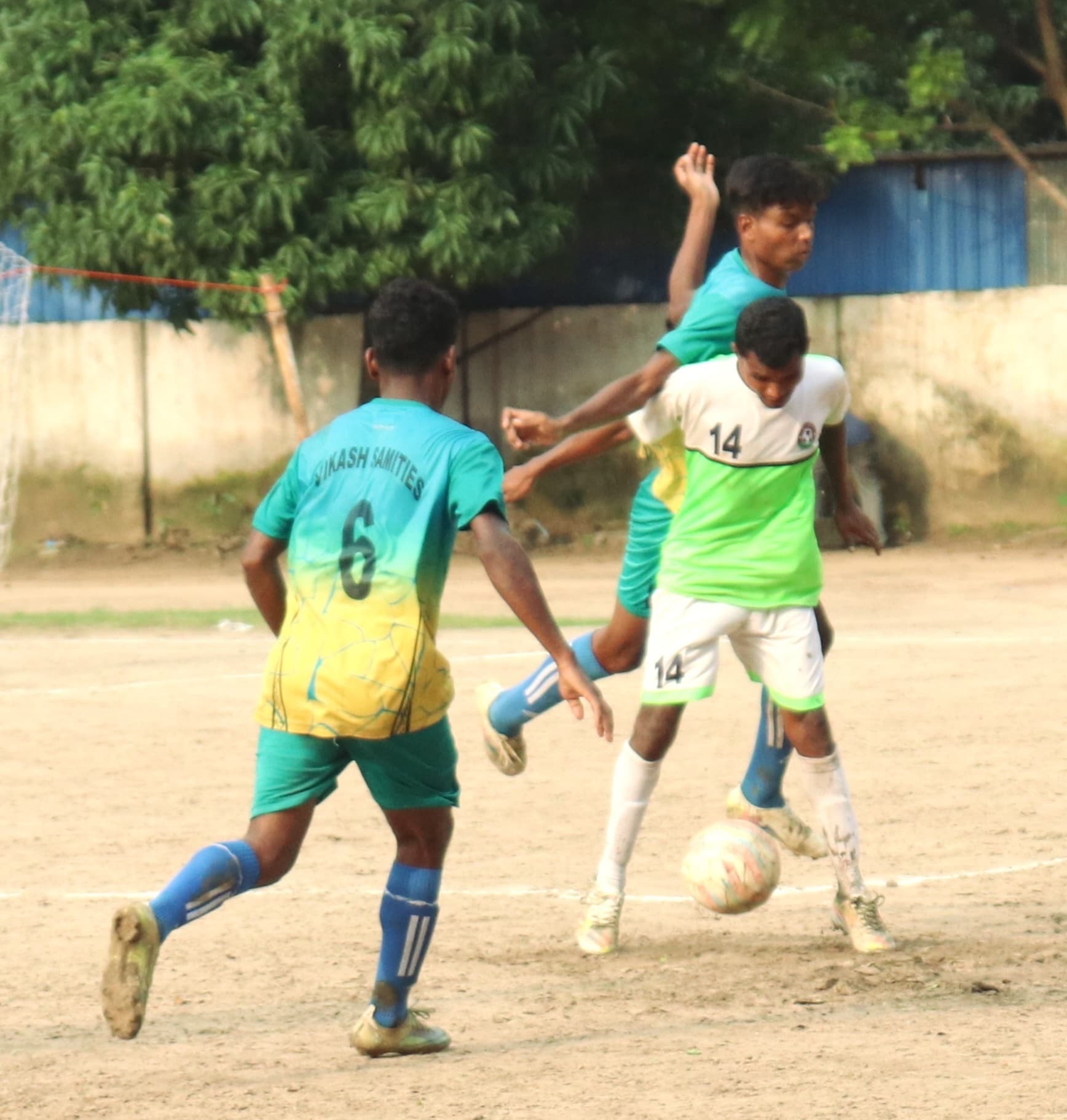 Jsa a division football league :रामस्वरूप के गोल से विकास समिति जीता