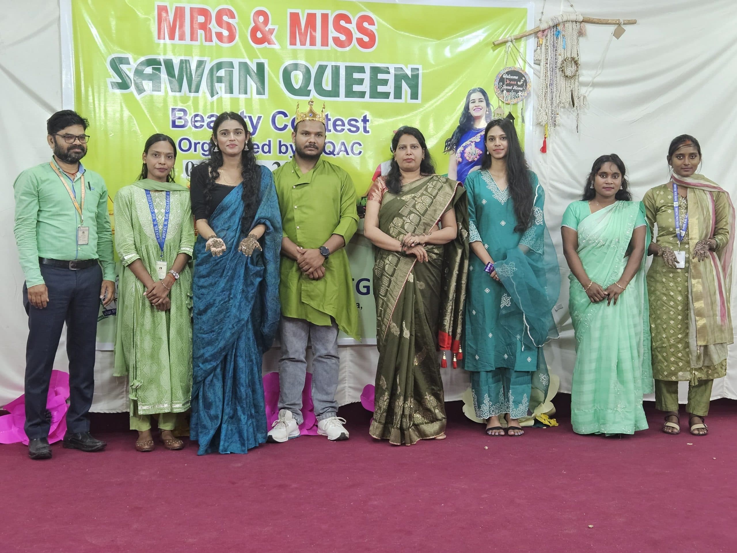 मुस्कान मिस सावन व राहुल बने मिस्टर सावन