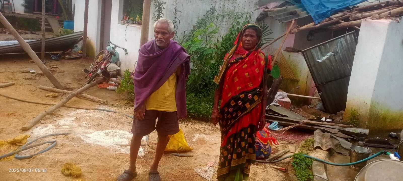 हाथी ने घरों को पहुंचाया नुकसान