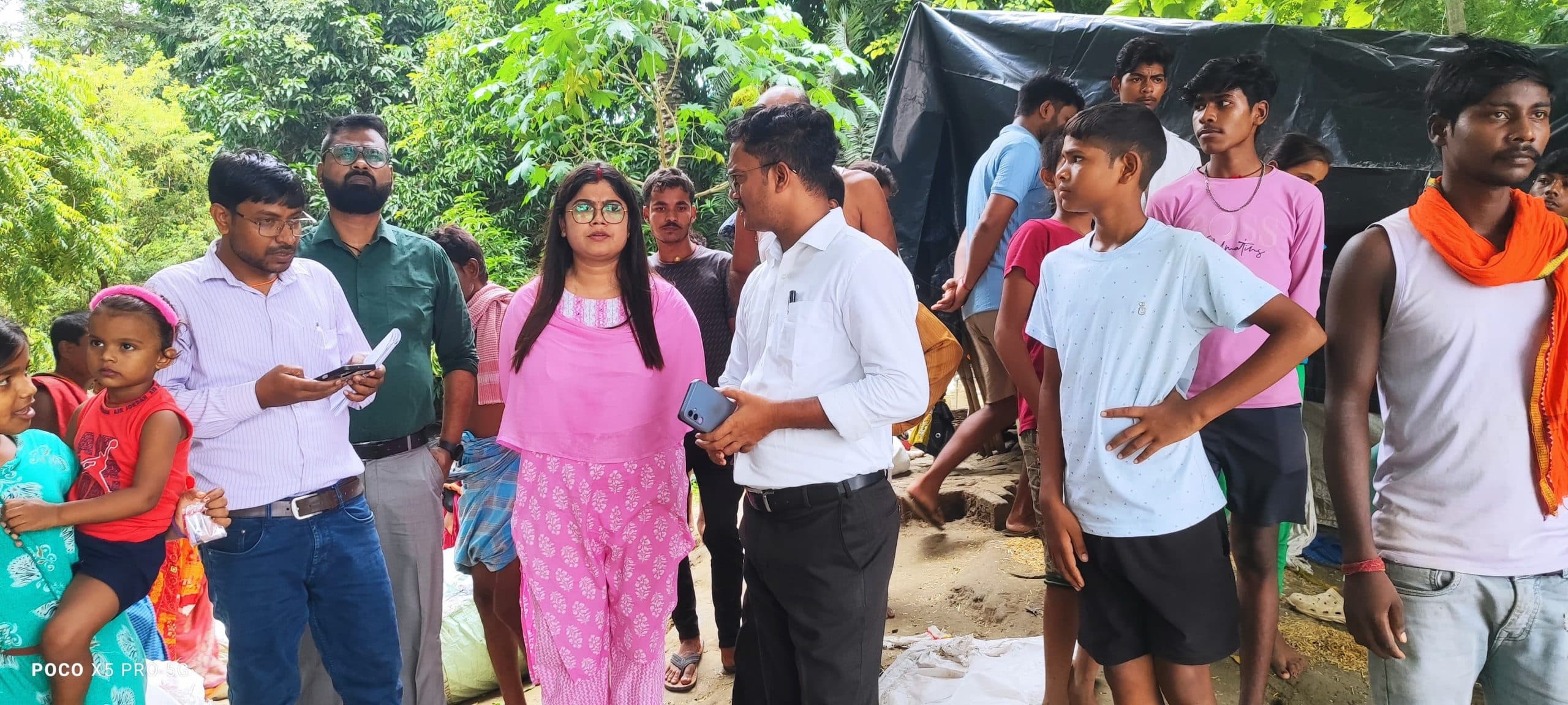 hajipur news. देसरी के नये इलाकों में घुसा बाढ़ का पानी