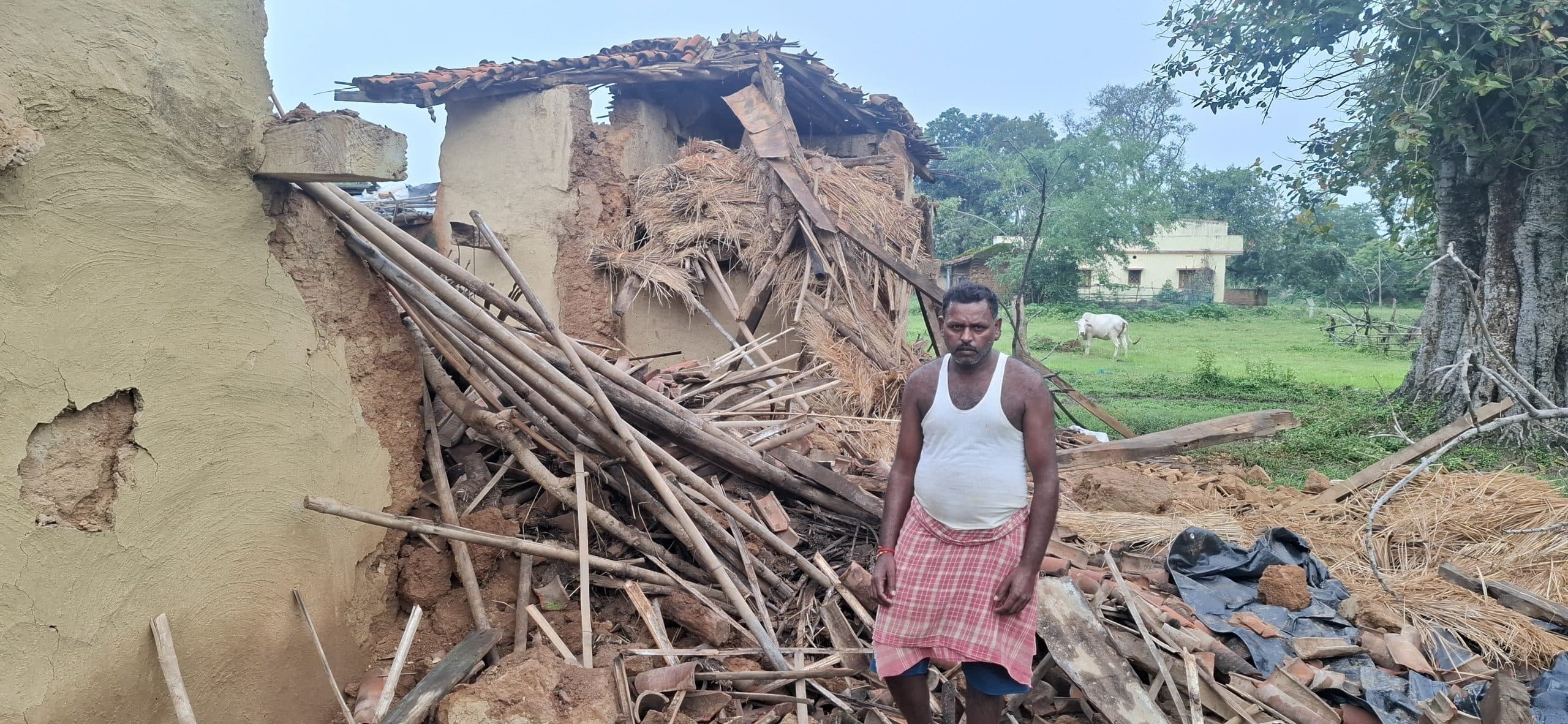 Giridih News: मिट्टी का घर गिरने से दो मवेशियों की मौत