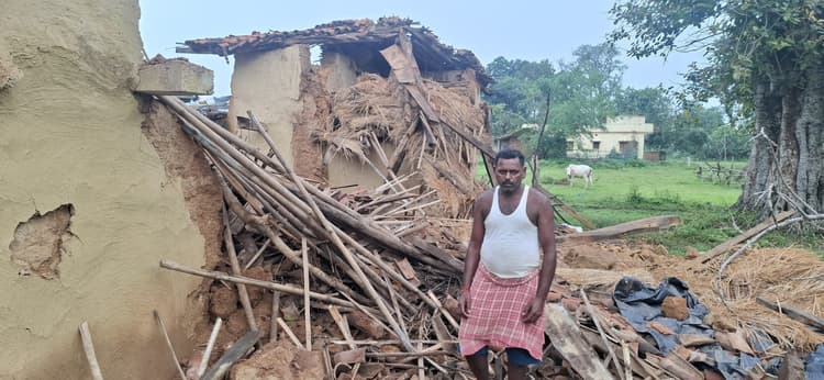 Giridih News: मिट्टी का घर गिरने से दो मवेशियों की मौत