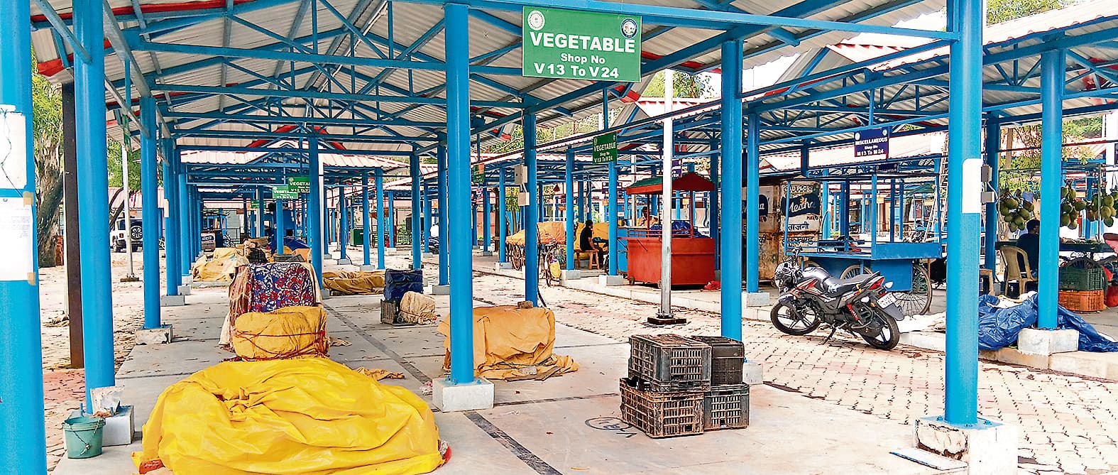 ranchi news : मोहराबादी वेंडर मार्केट में सन्नाटा, सड़क पर सज रहा बाजार