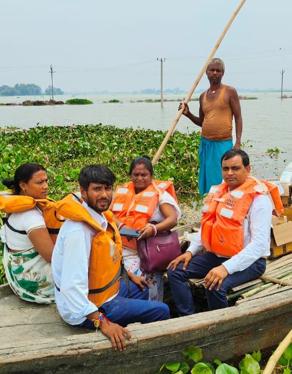 बाढ़ से रूपौली प्रखंड की सात पंचायतों में फसल को हुआ नुकसान