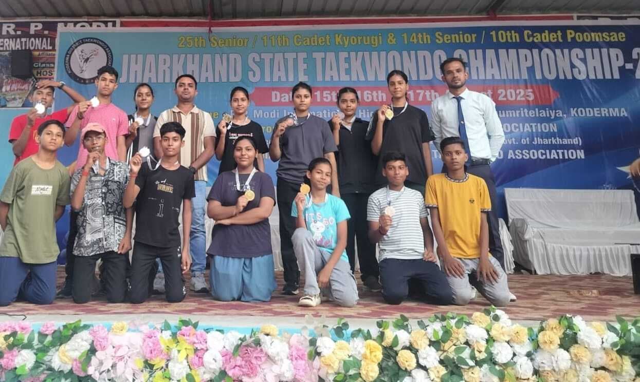 राज्यस्तरीय ताइक्वांडो प्रतियोगिता में गिरिडीह ने जीते 14 गोल्ड मेडल