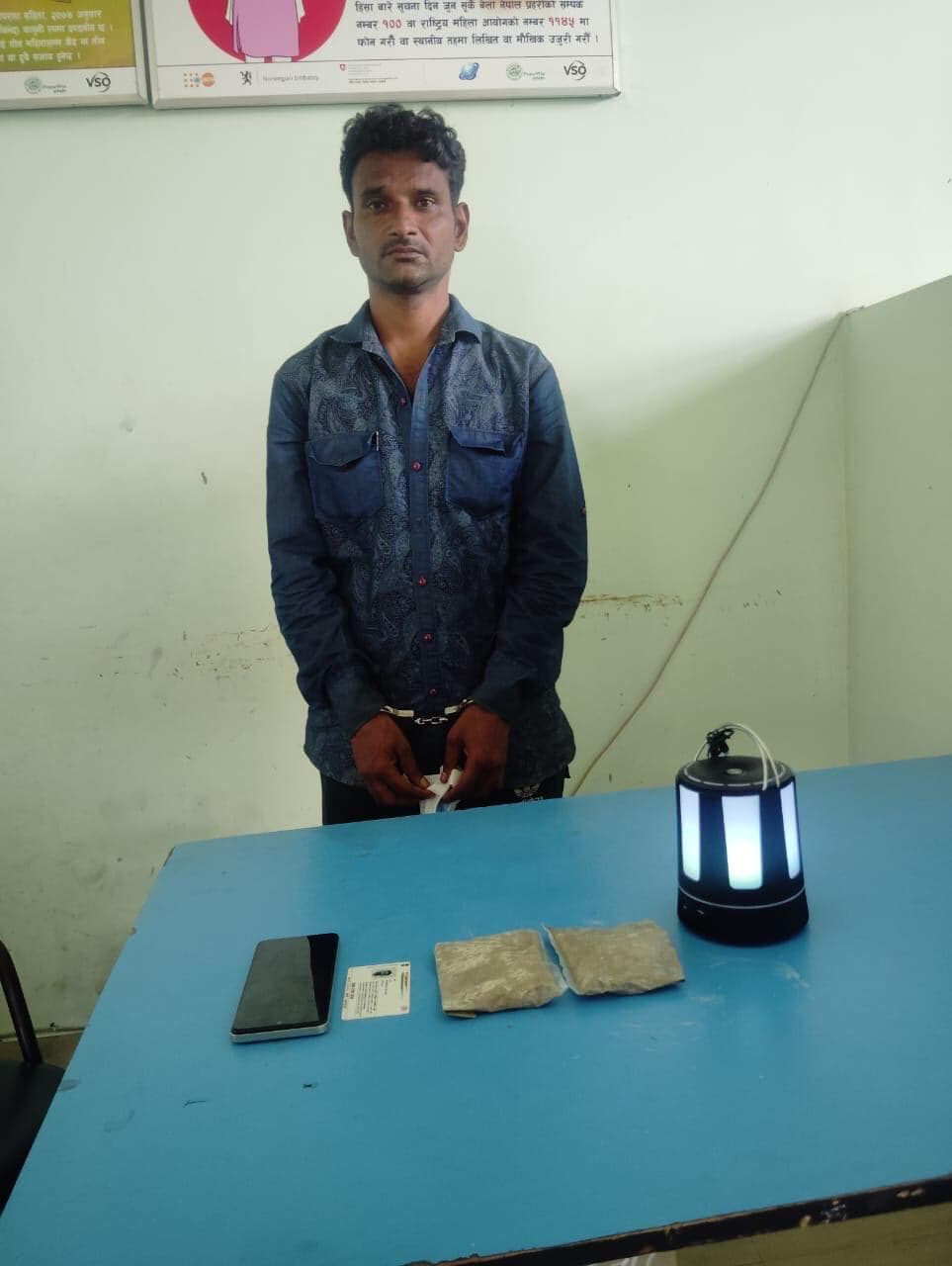 190 ग्राम ब्राउन शुगर के साथ युवक को नेपाल पुलिस ने किया गिरफ्तार