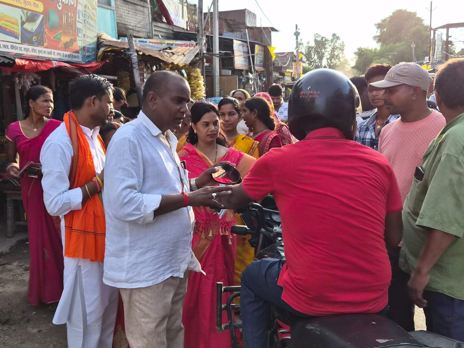 पीएम मोदी की सभा के लिए एनडीए नेताओं ने किया जनसंपर्क