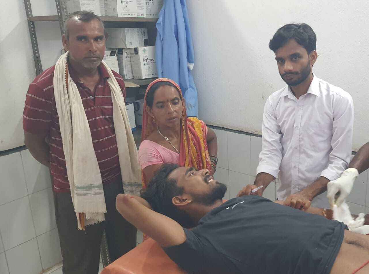 तरपतिया में हुई बाइक दुर्घटना में युवक घायल, अस्पताल में भर्ती