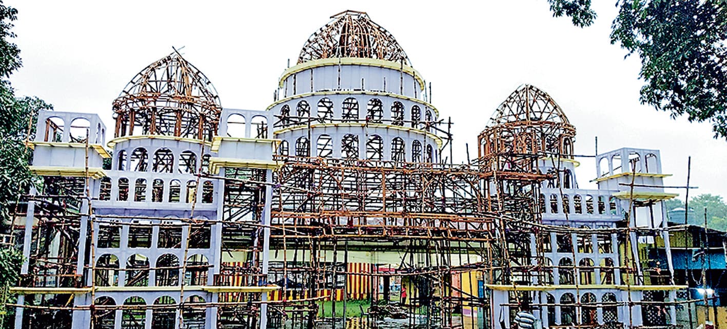 इस्कॉन मंदिर थीम पर बनेगा भव्य पंडाल