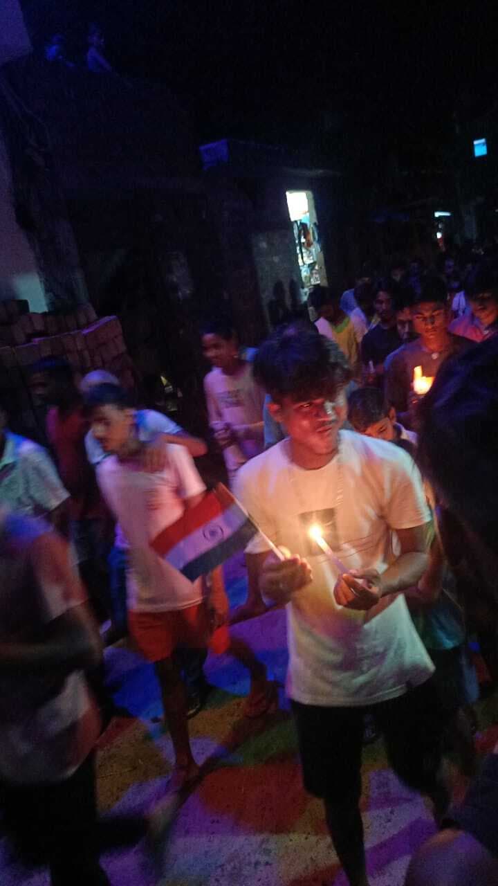 Bhagalpur news सधुआ चापर पंचायत के ग्रामीणों ने निकाला कैंडल मार्च