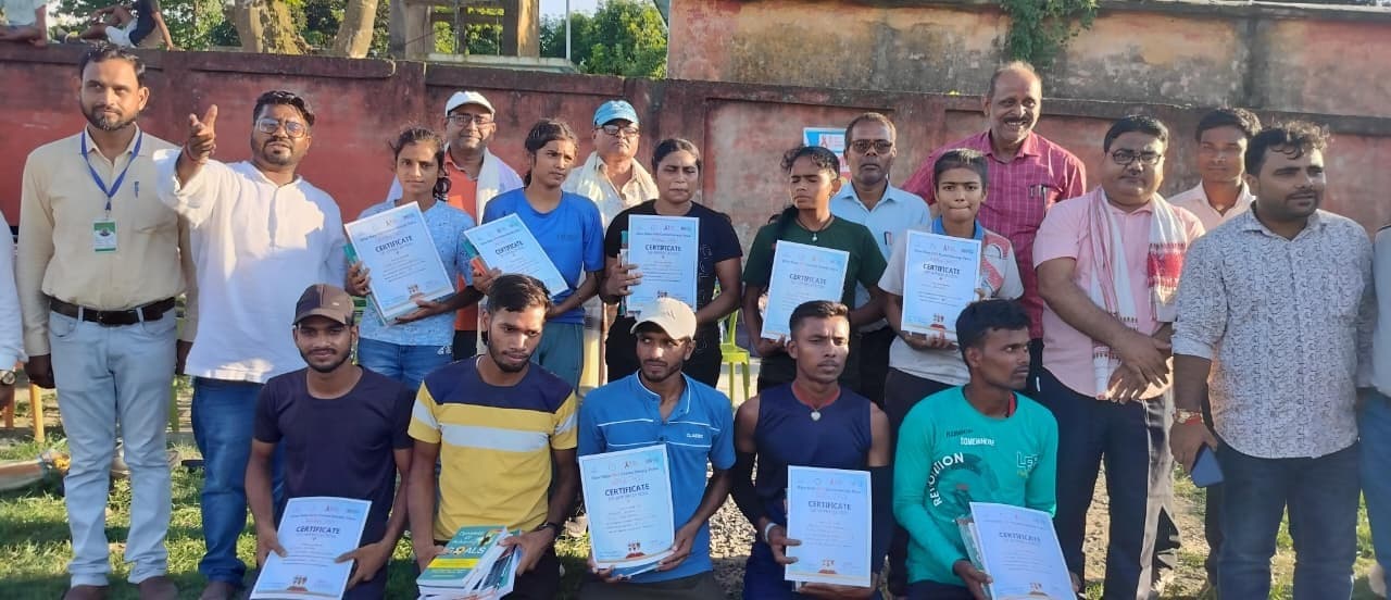 जागरूकता दौड़ में मधेपुरा कॉलेज मधेपुरा की कुमारी मुस्कान ने मारी बाजी