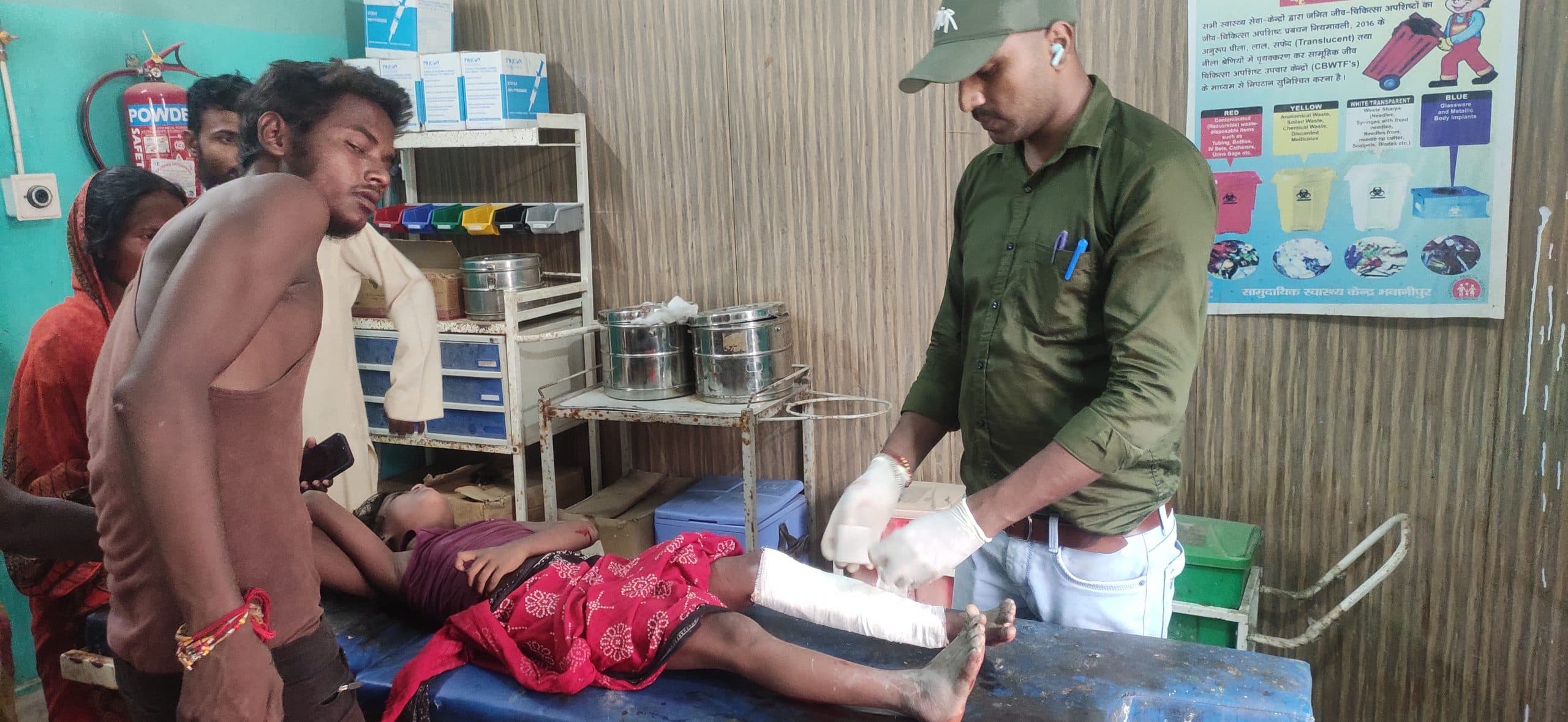 बाइक की ठोकर से सात वर्षीय बच्ची गंभीर रूप से घायल