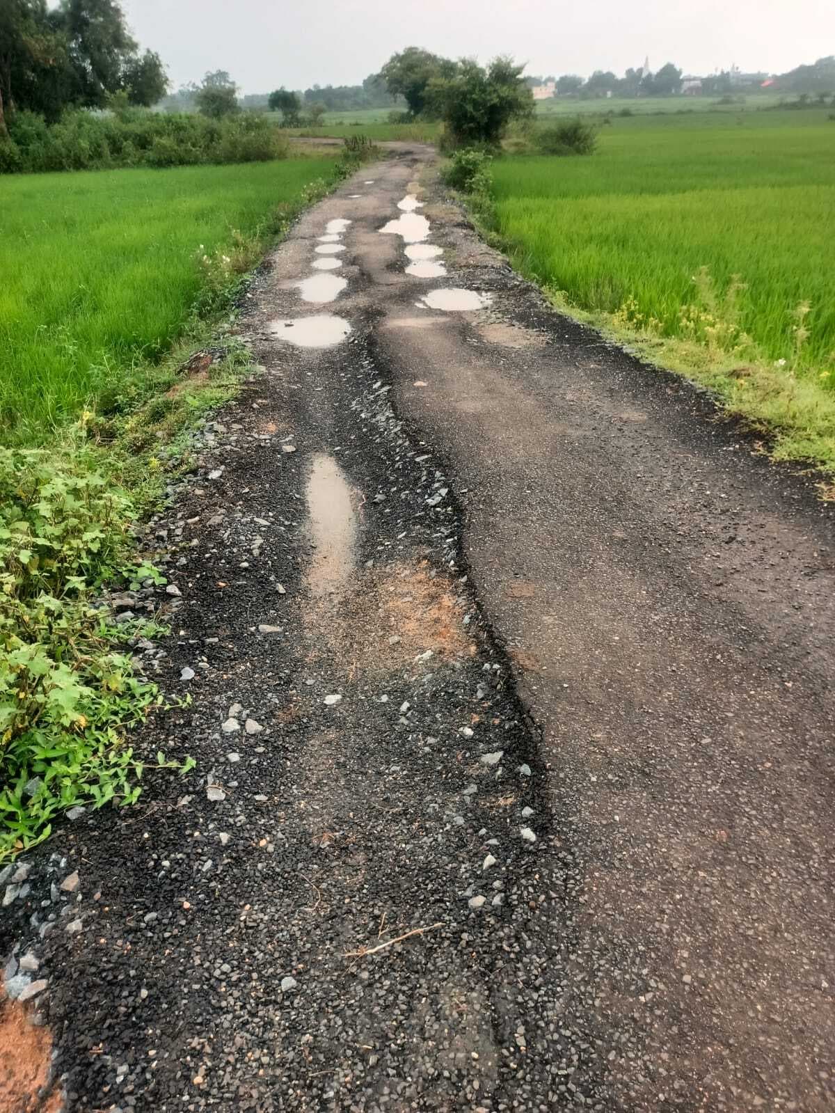 तीन माह बाद ही पुल के एप्रोच पथ में आयी दरार