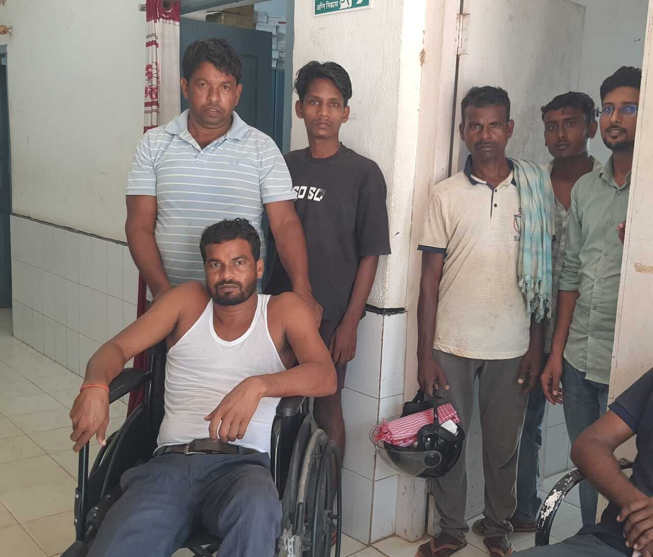 बाइक दुर्घटना में युवक हुआ घायल