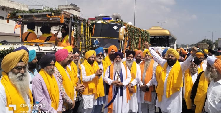 Dhanbad News : गुरु तेग बहादुर के शहीदी रथ का निरसा-चिरकुंडा व देवली में स्वागत