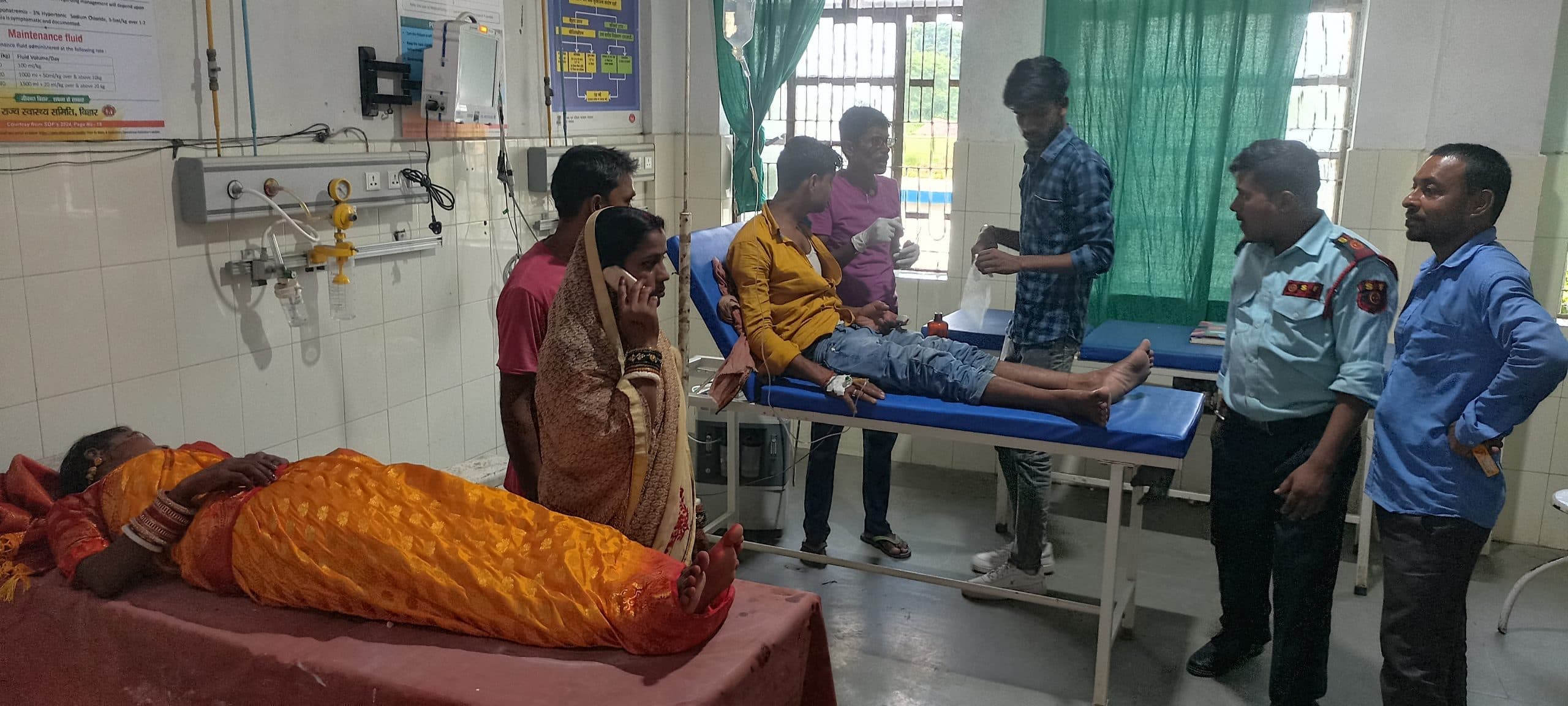 Samastipur News:दो बाइकों की टक्कर में दंपती समेत पांच घायल