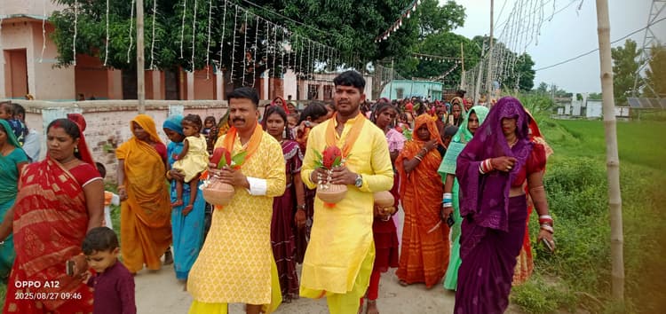 Madhubani News : बीरपुर गांव में चार दिवसीय गणेश पूजा शुरू
