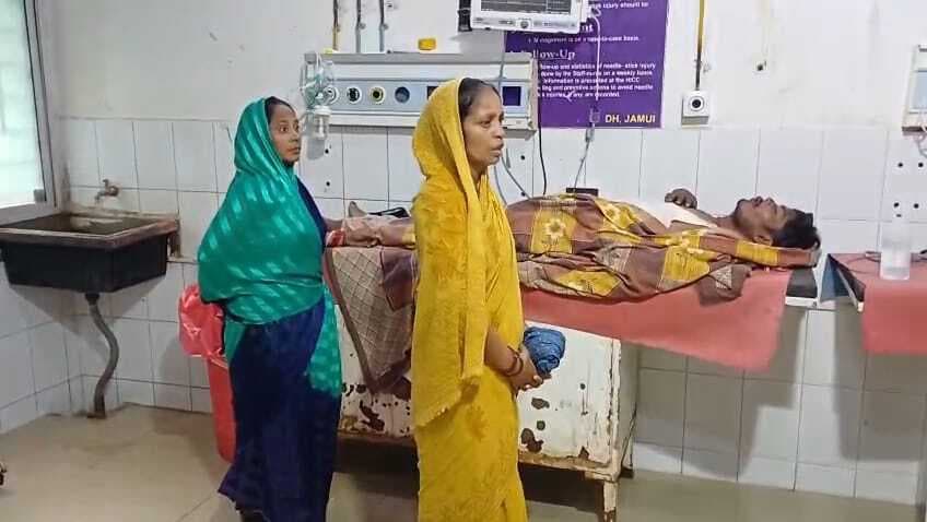 सड़क दुर्घटना में युवक घायल, भर्ती