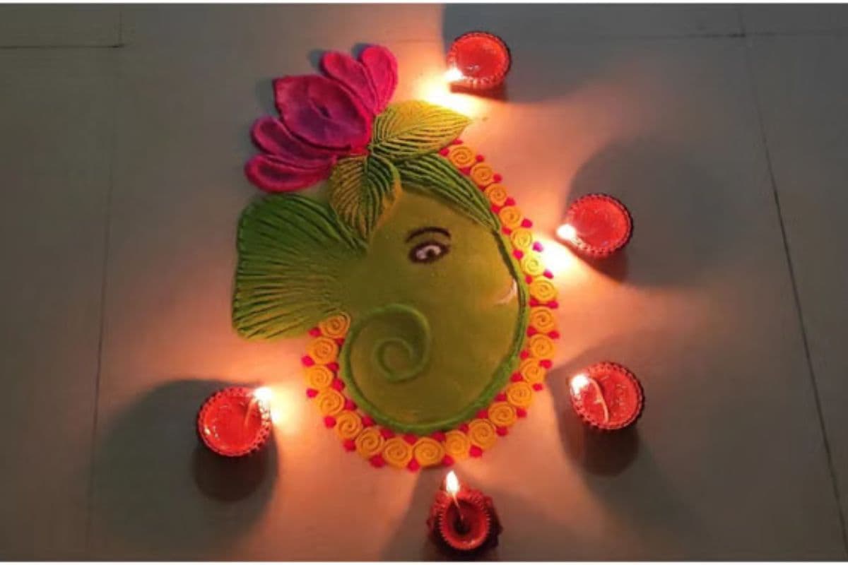 ganesh chturthi rangoli design