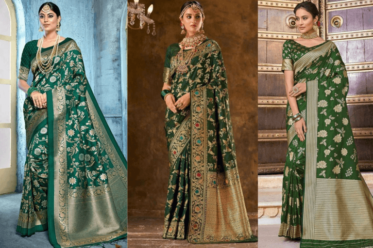 Dark Green Saree