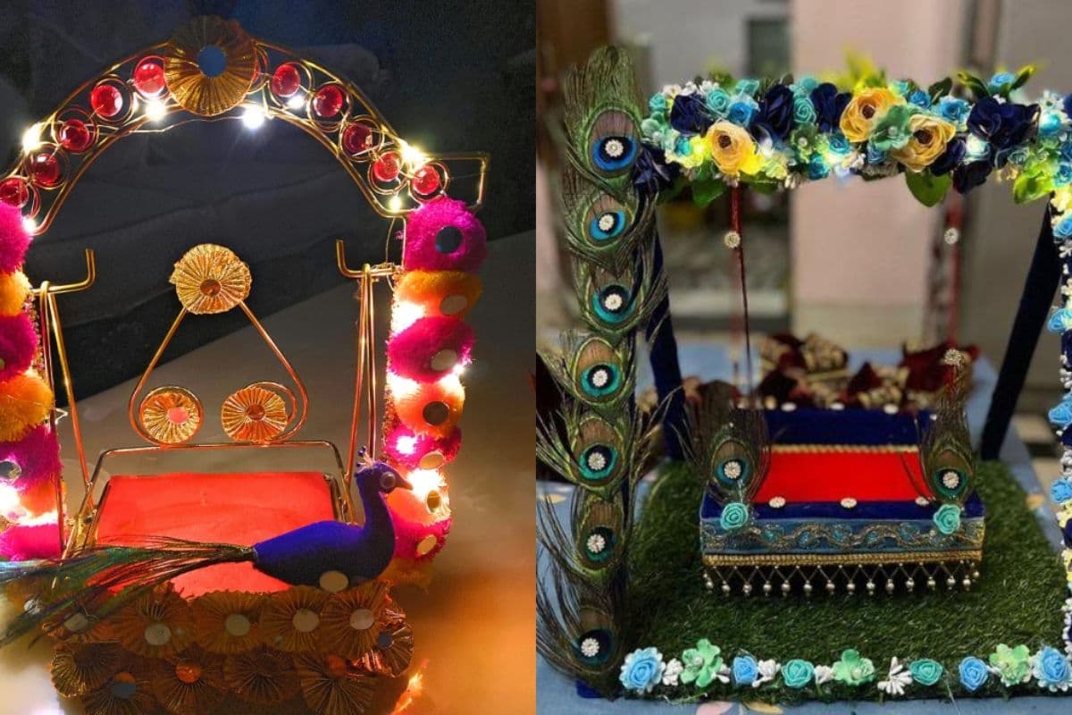 janmaashtmi unique decoration idea for jhula