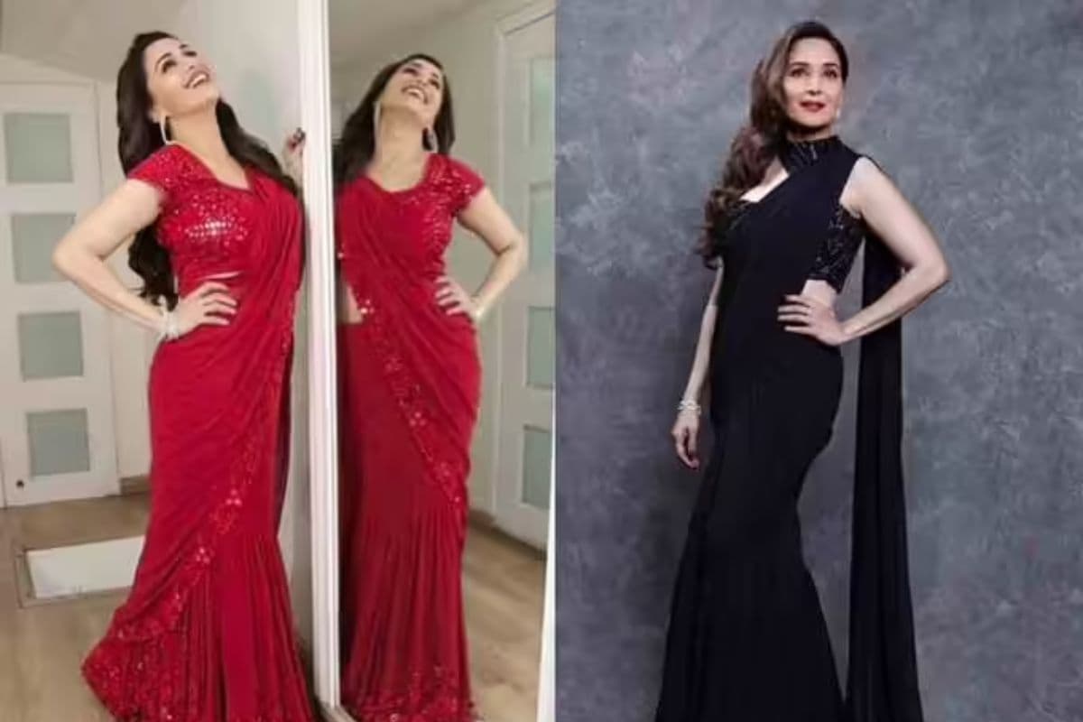 madhuri dixit saree style